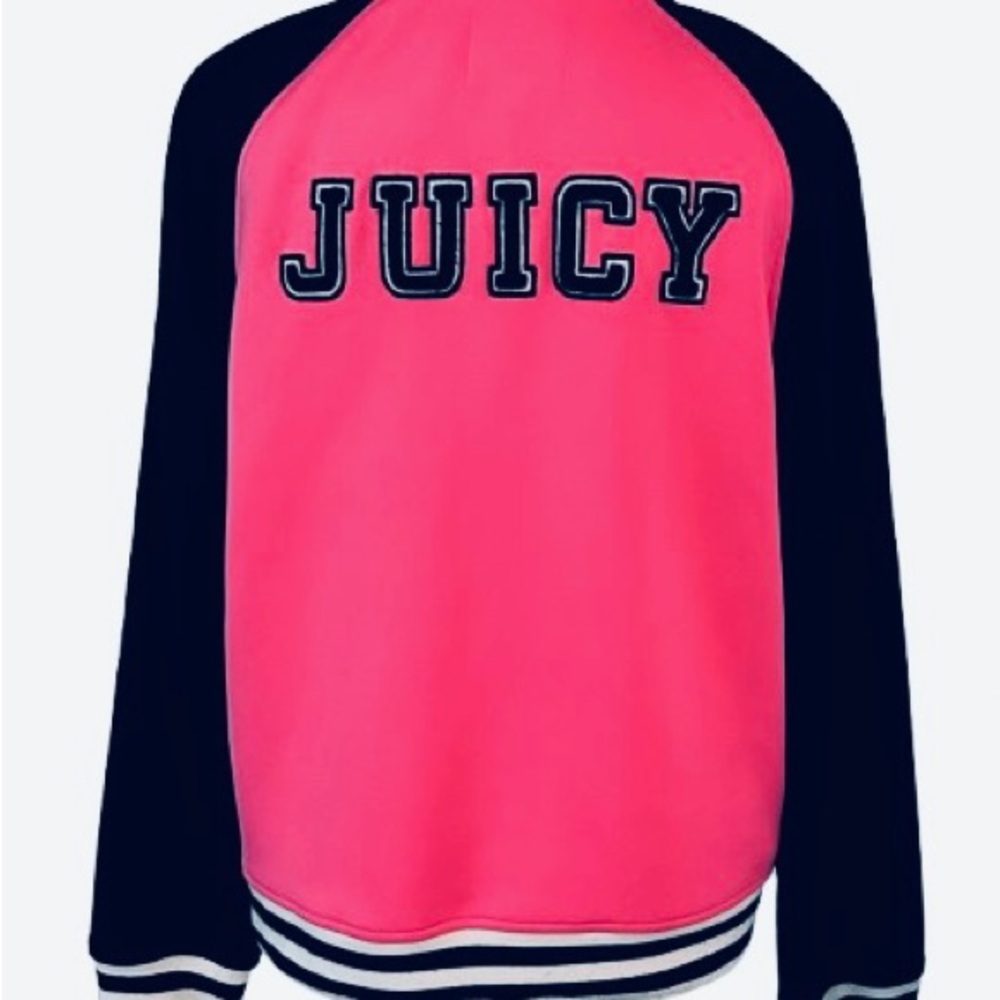 Vintage Juicy Vibrant Pink Black White Jacket Designer Vibrant Athletic Zipper